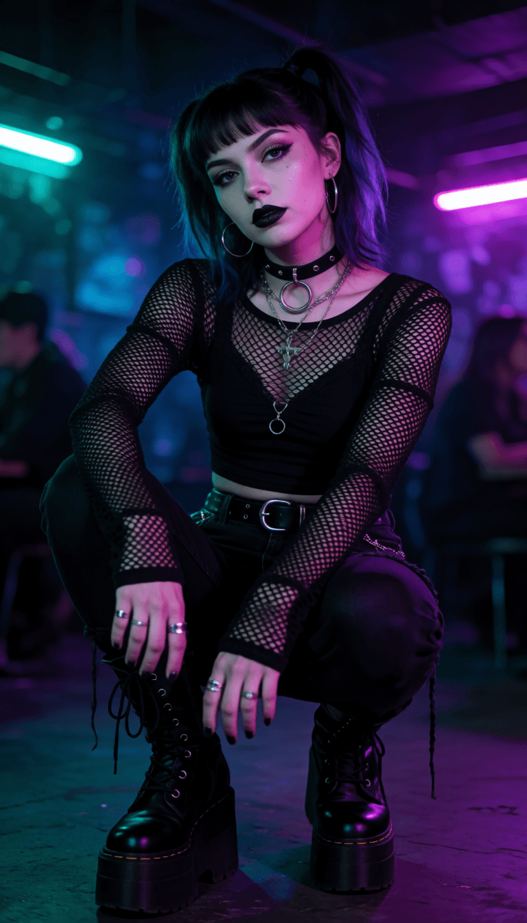 Retro Goth Pin Style